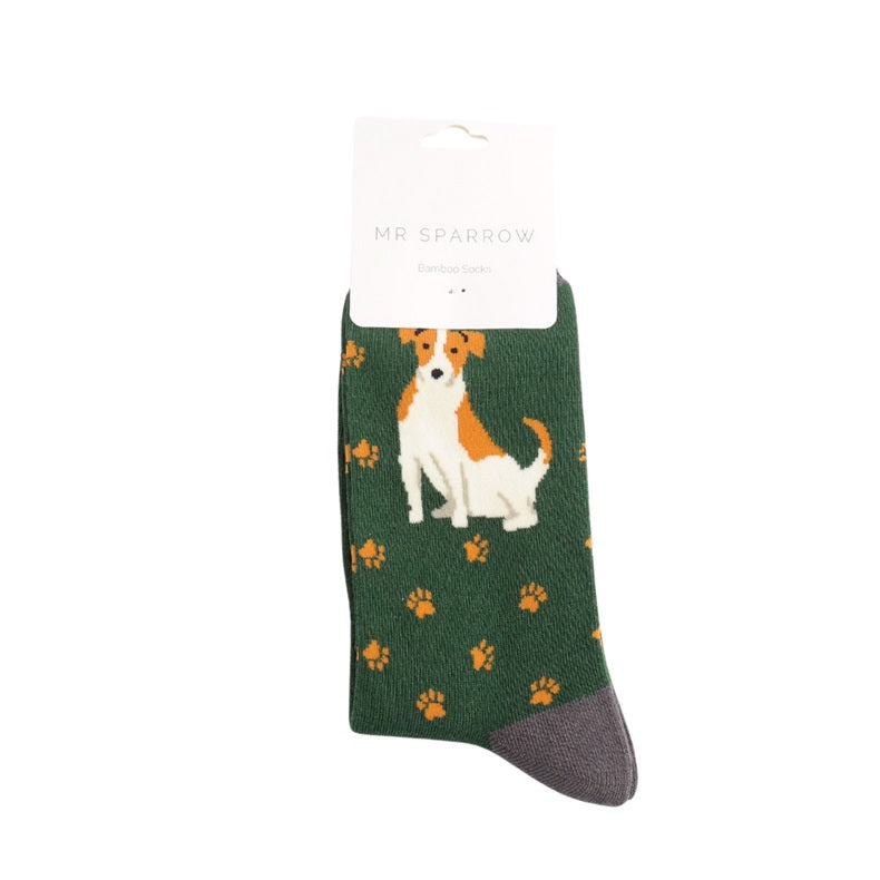 Mr Sparrow Cute Jack Russells Green