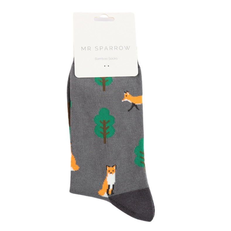 Mr Sparrow Fox in the woods Grey