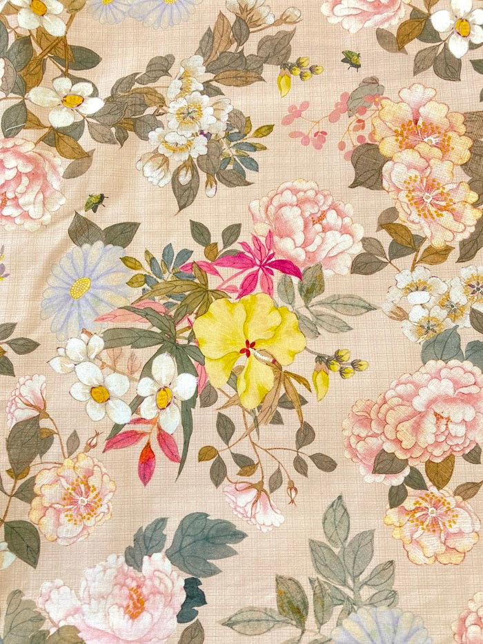 Korean Heritage Cotton Bag (pink flower)