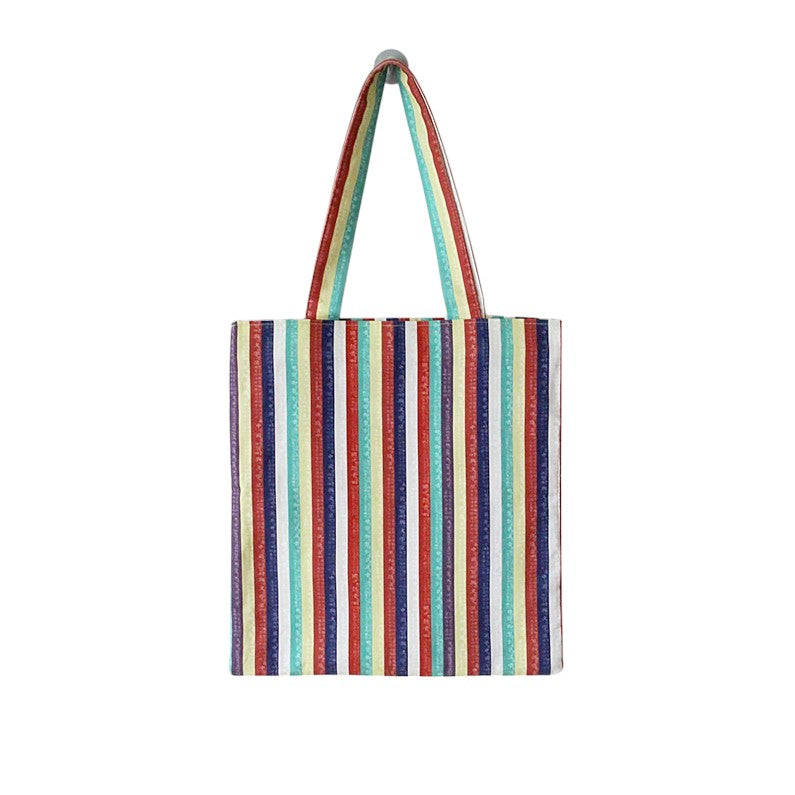 Korean Heritage Cotton Bag (saekdong-multicolored stripes)